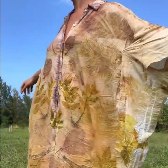 Custom Eco-Dyed Myrah Penaloza Origami Gown OOAK Hand-Dyed by Marina Cyano — OS - Picture 3 of 3